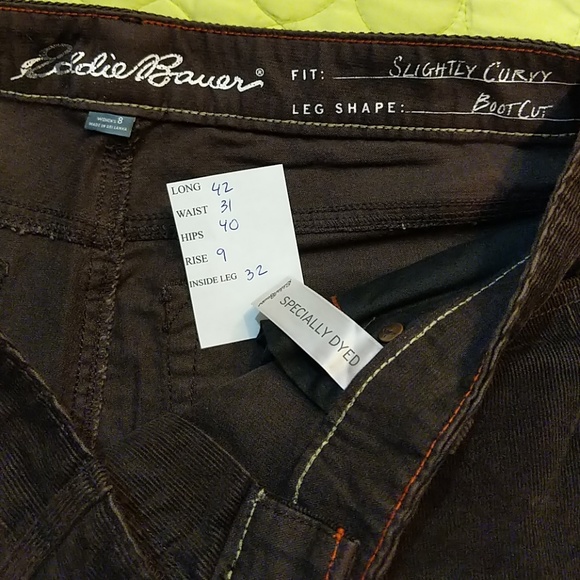 Eddie Bauer slightly curvy bootcut chord trouser 8 - Picture 4 of 8